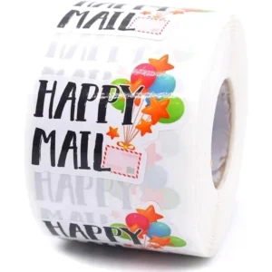 Happy Mail Has Arrived Stickers for Gift Bags, Packages, and Envelopes
