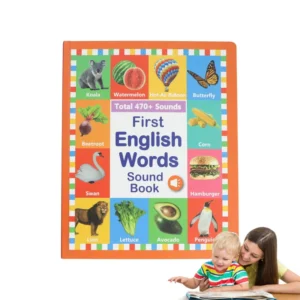 Hardcover Full Color Kids Sound Book Printing Service English Story Audio Books for Children