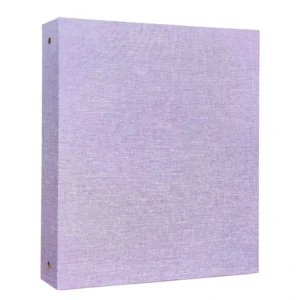Hardcover Linen A4 1-Inch 3-Ring Portfolio Binder with Film Clips, Colored Photo Album Planner