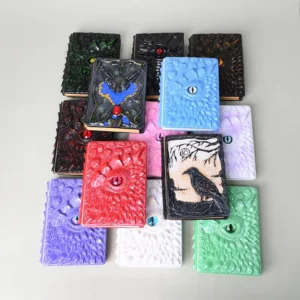 Healing 3D Carved Dragon Eye fox Resin Notebook Magic Notebook for Journal Making