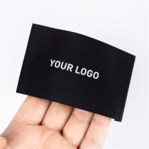 Heart Design Custom Clothing Neck Tags Soft Woven Labels Polyester Damask Cotton High-Density Garment Labels