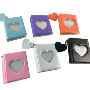 Heart Hollow PVC Cover Storage Photo Album with Card Holder for Collections