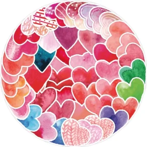 Heart Waterproof Valentine’s Day Love Graffiti Vinyl Stickers for Bottles Holiday Decorations