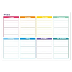 Heat-Resistant Dry Erase Magnetic Monthly Planner Fridge Calendar Reusable Refrigerator Whiteboard Schedule Tracker