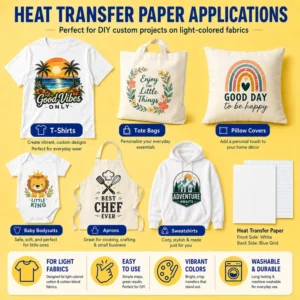 Heat Transfer Paper for Dark-Colored Clothing Pattern Printing, DIY Parent-Child Outfits, High-Temperature Transfer