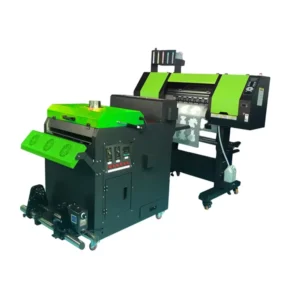 Heat Transfer Printer with 4720 I3200 Printhead, 60cm DTF T-Shirt Printer, CMYK+W PET Film Printer with Powder Shaking Machine