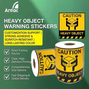 Heavy Duty Custom Warning Sticker Roll Self Adhesive Shipping Caution Labels for Logistics Cartons