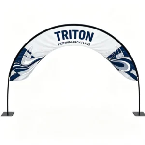 Heavy Duty Portable Arch Flag Banner with Fiberglass Pole for Outdoor Advertising