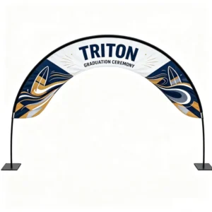 Heavy-Duty Race Gate Banner with Weather-Resistant Pole for Outdoor Advertising