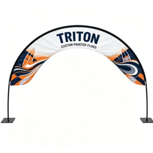 Heavy-Duty Race Gate Banner with Weather-Resistant Pole for Outdoor Advertising