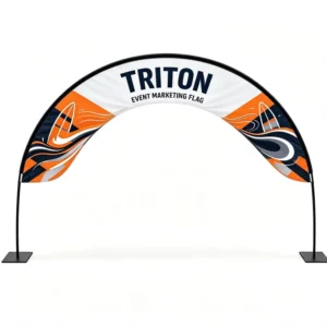 Heavy-Duty Race Gate Banner with Weather-Resistant Pole for Outdoor Advertising