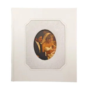 Heavyweight Photo Album with 180-Degree Flat-Lay Binding for Panoramic Wedding Photos