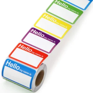 Hello My Name Is Sticker Name Tags Roll for Office Classroom