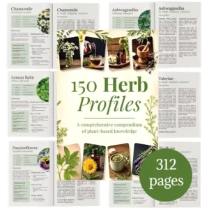 Herbal Reference Guide 150 Plant Knowledge Encyclopedia Hardcover A5 Paper Book