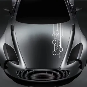 Hexagon Geometric Honeycomb Car Hood Vinyl Decal