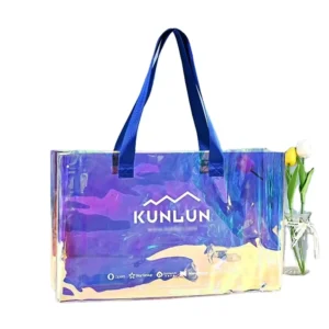 High Capacity Laser Hologram Iridescent PVC Shopping Bags