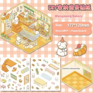 High Color Value Korean Scene DIY Decorative 3D Sticker PVC Cartoon Landscape Decals PVC Sticker