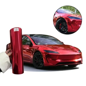 High-Gloss Mirror PET Chrome Color-Changing Car Body Wrap Film, Red, Golden, Blue, Green, UV Protection