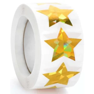 High Quality 500pcs Roll PET Waterproof Stars Stickers for Rewards Chart Decoration Self Adhesive Label Sticker