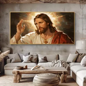 High Quality Christian Wall Art HD Printed Posters Featuring Jesus Portrait Images Suitable for Home Wall Decoration Hanging