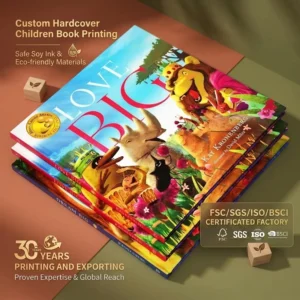 High Quality Custom Full Color Children’s Hardcover Hardback Books Printing Bulk Offset Printing Services