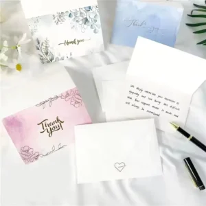 High Quality Custom Printed Free Design logo Thank You Card for Small Business Gift Box Decoration Greeting Card