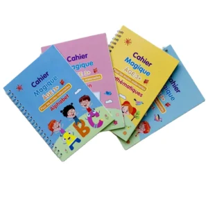 High Quality Custom Textbook Printing French Copybook School Notebook Magic Reusable Book 3D Groove Letters French