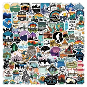 High Quality Custom Waterproof Vinyl Printed Decorative Cartoon Company Logo Stickers for Laptop and Water Bottle