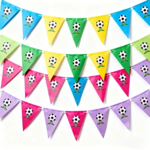 High Quality Customized Color & Size Paper Triangular Flags Hanging Banners for Festival Party Football Elements
