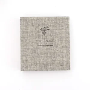High Quality Loose Leaf Waterproof UV Printed Photo Card Album in Beige PP with Botanical Design and Binder for DIY Projects