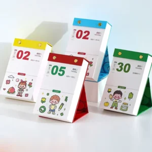 High Quality Professional Customized Personal Printing Full Color Perforated Easy Tear Daily Stand Desk Calendar With 365 Days