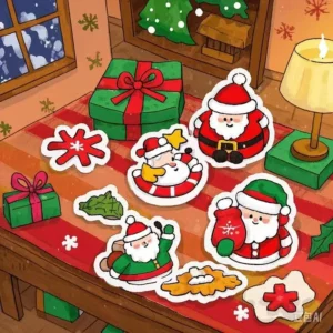 High Quality Self Adhesive Festive Christmas New Year Wall Decals Electrostatic Window Stickers Labels for Decorative Purpose