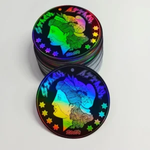 High Quality UV-Resistant 3D Holographic Sticker Custom Logo Waterproof Decorative Glitter Die-Cut Sticker