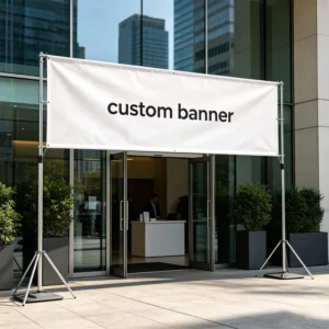 High-Resolution Digital-Printed Polyester Fabric Banner, Custom Full Color Waterproof Construction Fence Hanging Banner