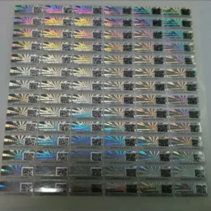 High-Security Adhesive Holographic QR Code Vinyl Roll Waterproof Sealing Stickers