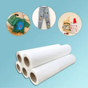 High Temperature Heat Transfer PET Film Roll for Textiles Double Sided DTF Film Digital Printing 60cm/30cm Sizes