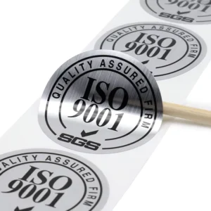 High Temperature Resistant Waterproof Bright Silver Vinyl Label Sticker Rolls for Industrial Use