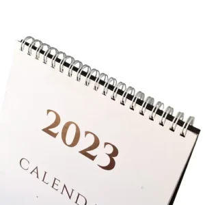Holiday Calendar 12 Month Different Pages Custom Design Spiral Binding Custom Color Printing Services for Clock Use