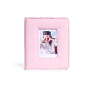 Hollow 64-Pocket 3-Inch PU Loose-Leaf Photo Album, 4×6 Photos, Wedding/Baby