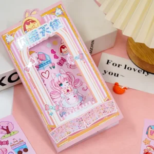 Holographic Cartoon Stickers Maid Character Precut Ornament Eco Friendly Self Adhesive Customizable for Kids Diary Decor