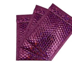 Holographic Customized Waterproof Self-Adhesive Bubble Mailer Bags for Gift Packaging 100pcs