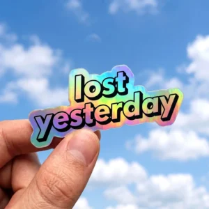 Holographic Die-Cut Vinyl Stickers Custom Text Waterproof Word Stickers for Laptop Water Bottle Car Skateboard Decor