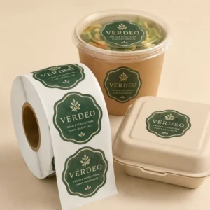 Holographic Durable Eco-Friendly Food Adhesive Stickers with Logo, Pre-Printed Flavor, Bakery and Beverage Sealing