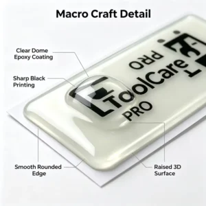 Holographic Epoxy Resin Dome Stickers Strong Adhesive Waterproof Self-Adhesive Labels