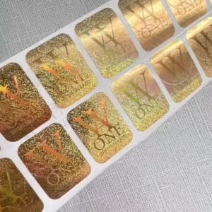Holographic Parcel Sticker Iridescent Self-Adhesive Vinyl Label for Mailing Box Packaging