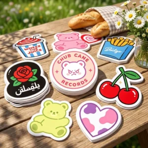 Holographic UV Resistant Waterproof Anti-Counterfeit White Vinyl PVC Self-Adhesive Die-Cut Customized Logo Sticker