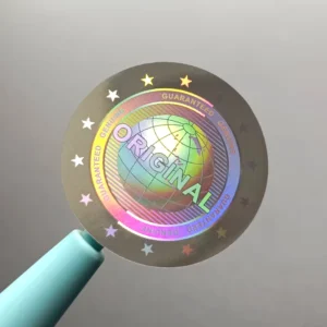 Holographic Vinyl Anti-Counterfeit Waterproof Adhesive Stickers with Anti-Tampering Security for Craft Coin Collection