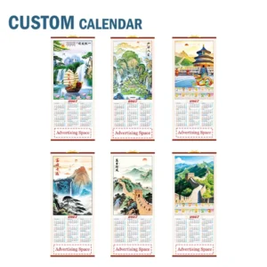 Home Decor Chinese Bamboo Wall Calendar Custom Calendar China for Home Decoration