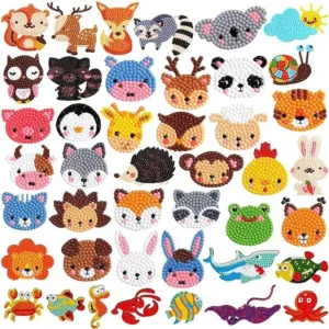 Home Decoration Animals Sea Creatures DIY Hand-Painted Diamond Paintings Acrylic Stickers for Children