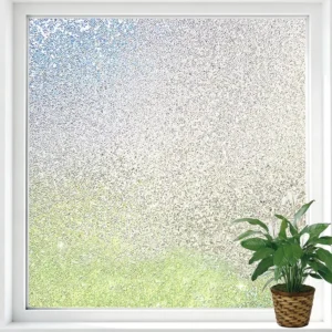 Home Room Static Privacy Window Film Frosted Glass Static Cling Window Sticker for Privacy Protection